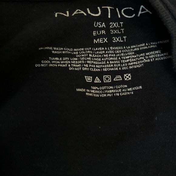NAUTICA Navy Graphic Short Sleeve Cotton Crew Neck Short Sleeve Casual Tee Shirt - Picture 7 of 7